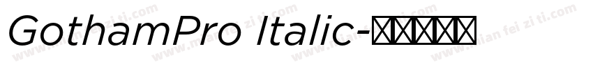 GothamPro Italic字体转换
